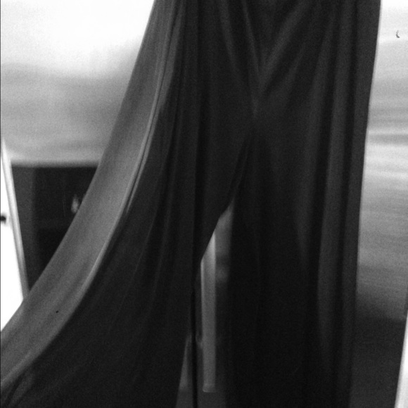 Fancy black palazzo pants. Worn twice. - Picture 1 of 4